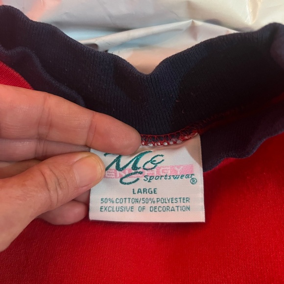 Vintage Double Crewneck Red Graphic Sweatshirt - Picture 8 of 8